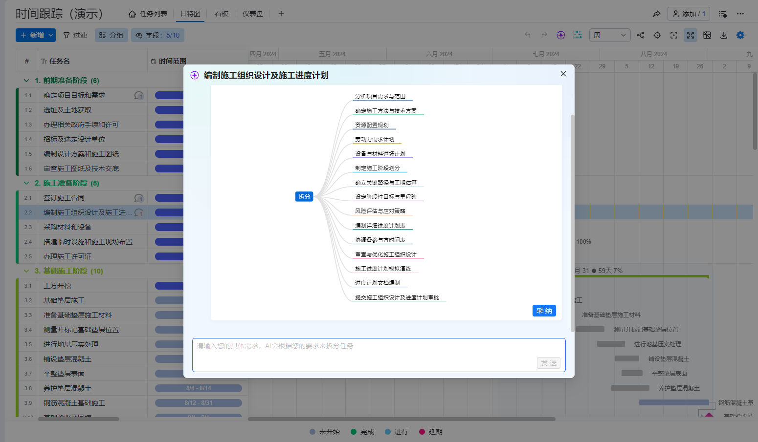 细化拆分任务